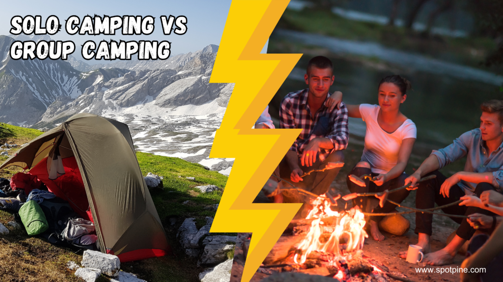 solo camping vs group cammping