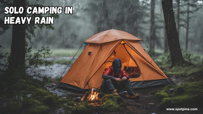 camping in heavy rain