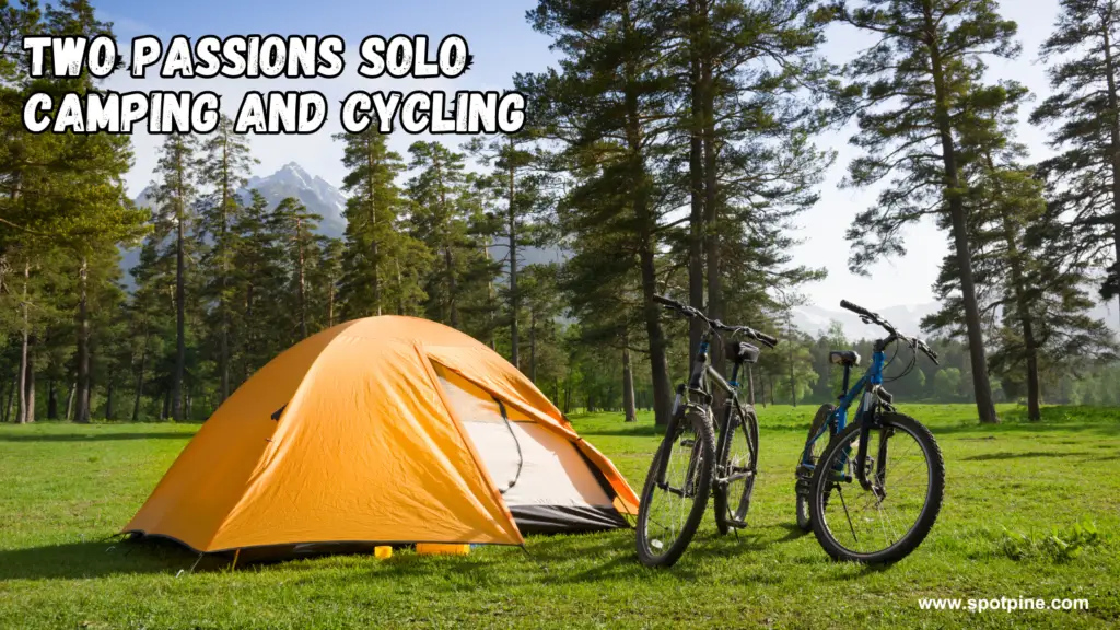 solo camping and cycling