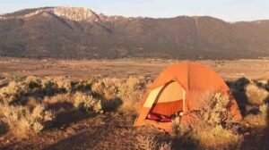 Alvord Desert Camping tent setup